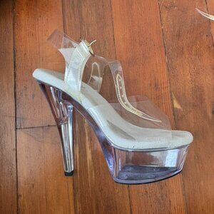 Pleasers Classic Clear Heels